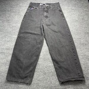 Polar Skate Co Big Boy Jeans Washed Black Baggy Fit Mens Size Medium